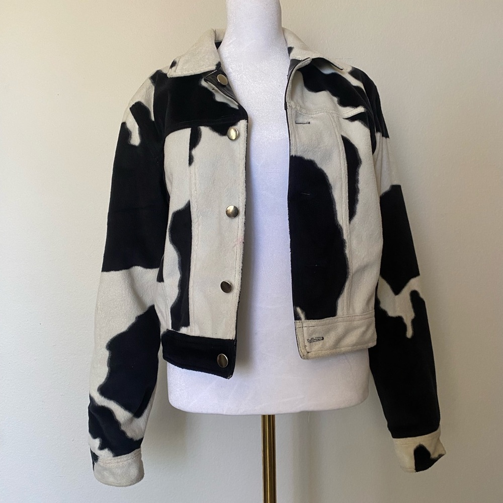 Reversible Cow Print Jacket size small